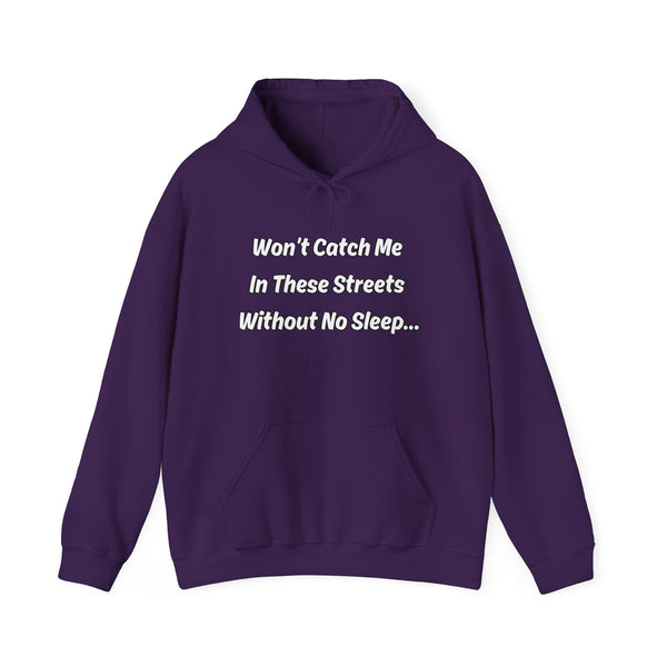 Purple Adult “Won’t Catch Me” Hoodie